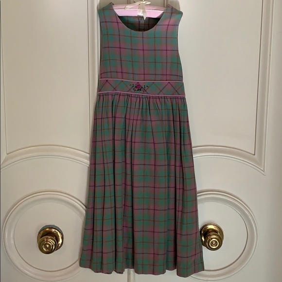 Hartstrings Dress Jumper Girls Size 8 Soft Flannel Floral Dress - Picture 3 of 6